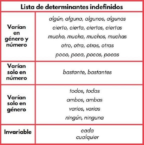 DETERMINANTES Definición Usos Tipos Y 110 Ejemplos